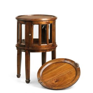 Licorera flamingo redonda con bandeja