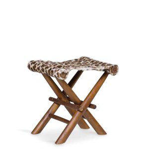 Taburete plegable leopardo