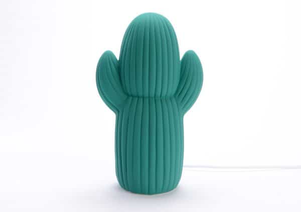 Lampara cactus turquesa