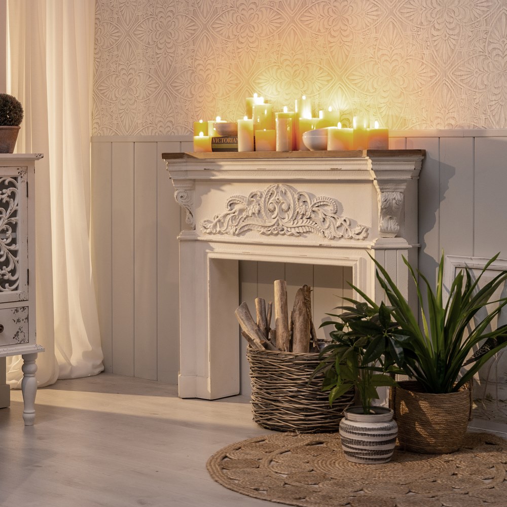 Chimenea blanco rozado - Muebles Orencio - Ixia (8445146013217)