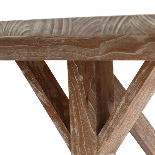 Mesa comedor gris rozado madera mindi