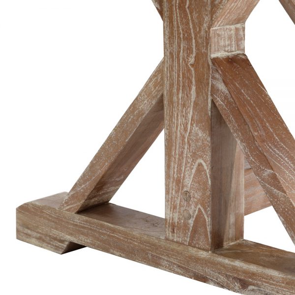 Mesa comedor gris rozado madera mindi