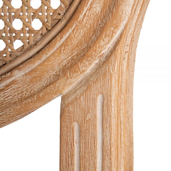 Taburete tejido-madera clásico salón
