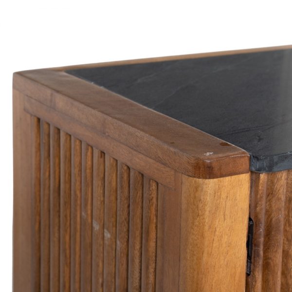 Mueble tv marrón oscuro madera de mango