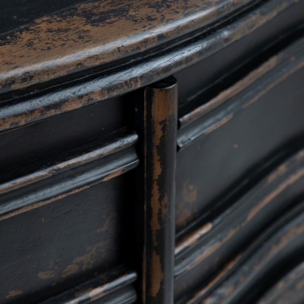 Cómoda negro rozado madera dormitorio