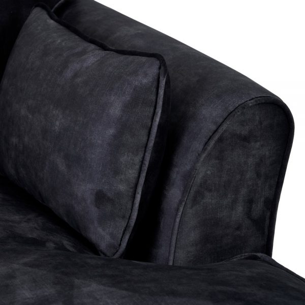 Sofá chaise longue gris oscuro tejido