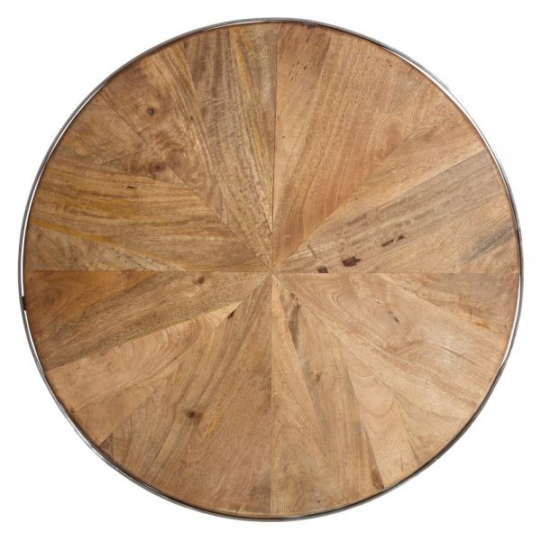 mesa centro natural madera / acero