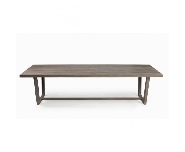 Mesa rectangular de madera para exterior