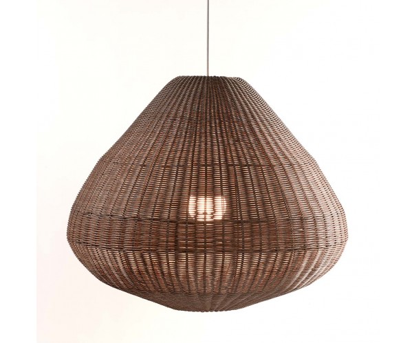 Pantalla de ratán sintético redondeada XL Pantalla de ratán sintético redondeada XL