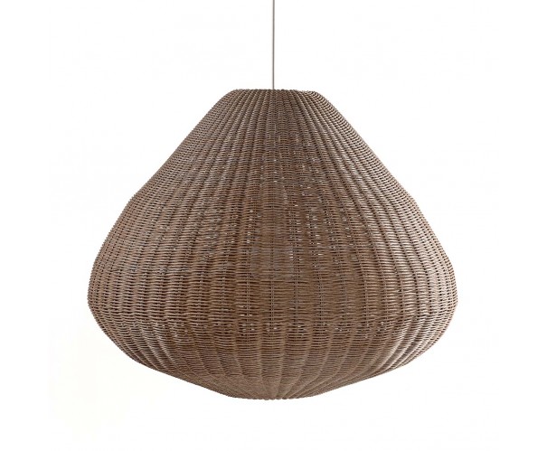 Pantalla de ratán sintético redondeada XL Pantalla de ratán sintético redondeada XL