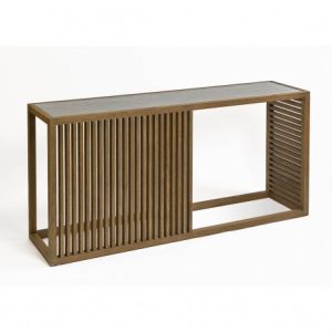 Aparador listones de roble y cristal Aparador listones de roble y cristal