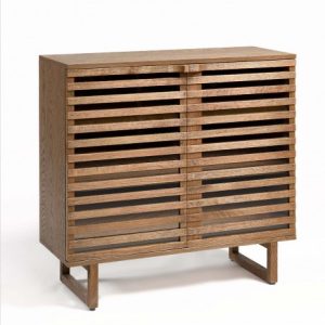 Aparador o zapatero madera natural y puerta palillería Aparador o zapatero madera natural y puerta palillería