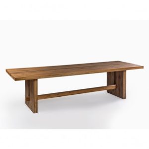 Mesa de roble y metal