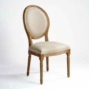 Silla roble natural y lino