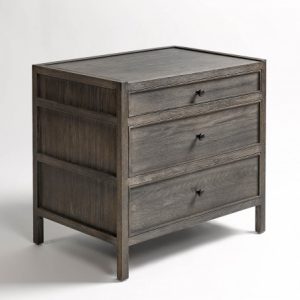 Cómoda acabado roble grisaceo con 3 cajones