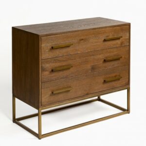 Cómoda de roble y metal Cómoda de roble y metal