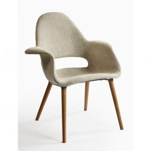 Sillon beig pata madera