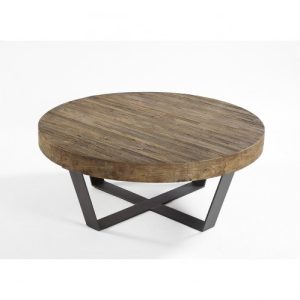 Mesa madera envejecida y metal Mesa madera envejecida y metal