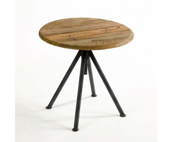 Mesa de madera y acero tablero regulable