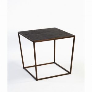 Mesa auxiliar madera y metal