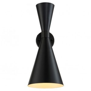 Lámpara aplique de metal negro Lámpara aplique de metal negro