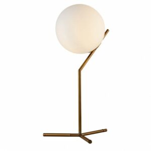 Lámpara de mesa metal dorado y cristal Lámpara de mesa metal dorado y cristal