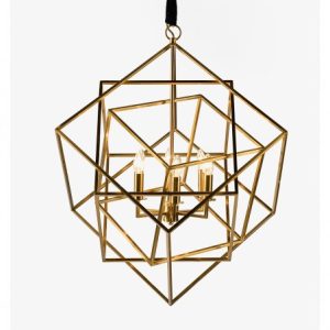 Lámpara cubos dorado envejecido Lámpara cubos dorado envejecido