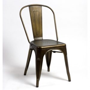 Silla galvanizada latón antiguo Silla galvanizada latón antiguo