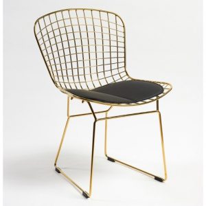 Silla de metal color oro Silla de metal color oro