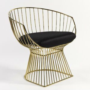 Sillon oro asiento negro Sillon oro asiento negro