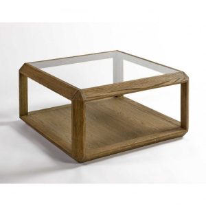 Mesa de madera y cristal Mesa de madera y cristal