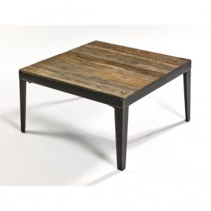 Mesa de olmo y metal Mesa de olmo y metal