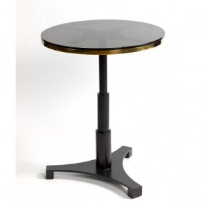 Mesa redonda de vidrio y acero inoxidable Mesa redonda de vidrio y acero inoxidable