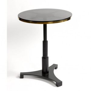 Mesa redonda de vidrio y acero inoxidable Mesa redonda de vidrio y acero inoxidable