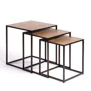 Set de mesas auxiliares escalonadas