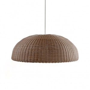 Pantalla XL redonda y aplanada ratán sintético