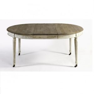 Mesa extensible madera envejecida y gris Mesa extensible madera envejecida y gris