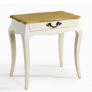 Mesa de noche madera y blanco Mesa de noche madera y blanco