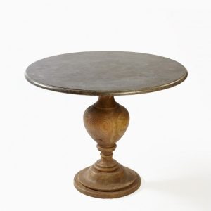 Mesa redonda de marmol y madera Mesa redonda de marmol y madera