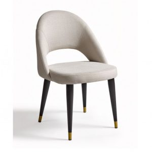 Silla blanca pata negra con tapón dorado