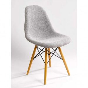 Silla tapizada gris