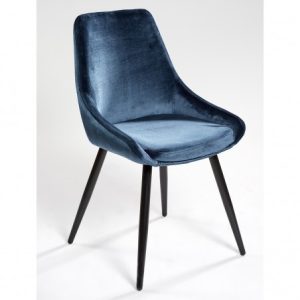 Silla terciopelo azul