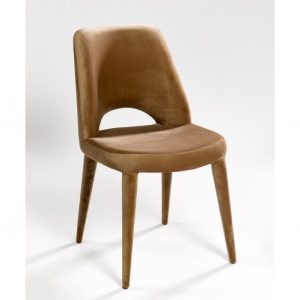 Silla terciopelo beige