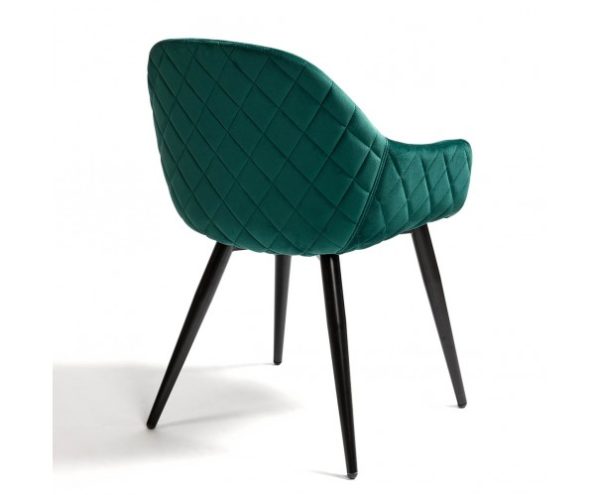 Sillón tapizado en verde