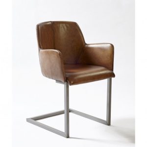 Sillón comedor piel y metal Sillón comedor piel y metal