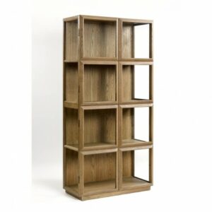 Vitrina de roble y cristal