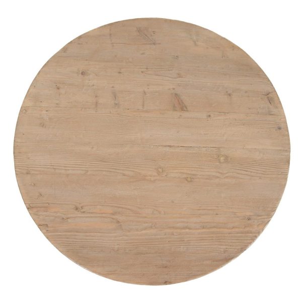Mesa comedor natural madera de pino 120 x 120 x 76 cm