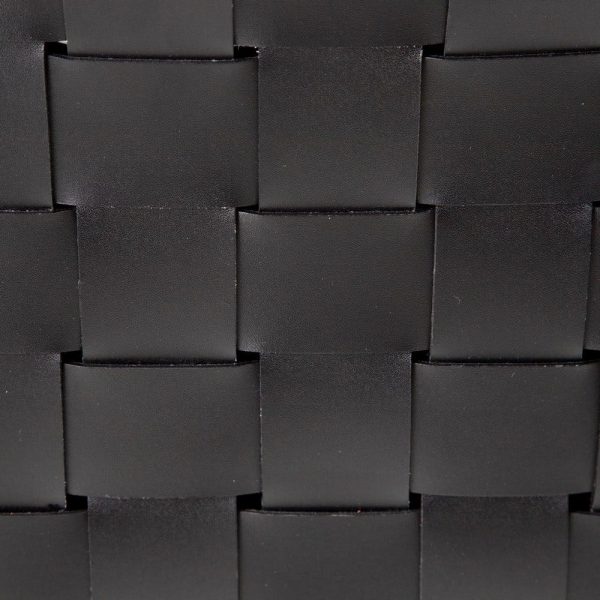 Taburete negro metal / piel salón 48 x 51 x 100 cm