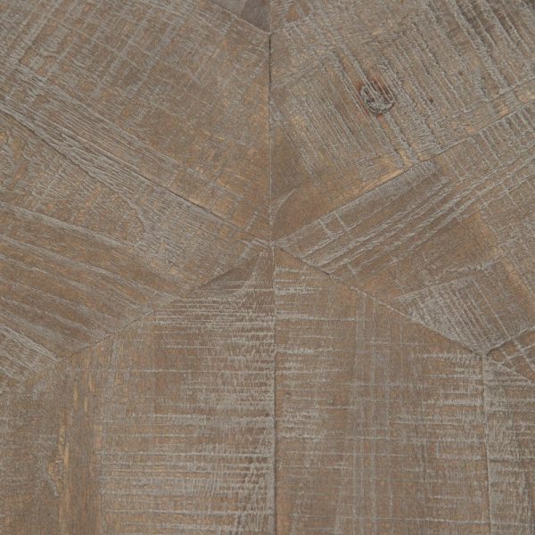 Mesa centro negro madera-hierro salón 80 x 80 x 43,50 cm