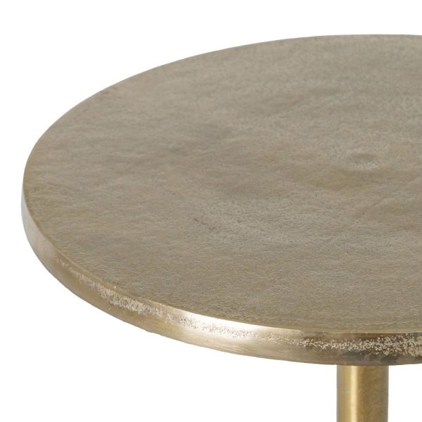 S/2 mesa auxiliar oro-plata aluminio 40 x 40 x 57 cm